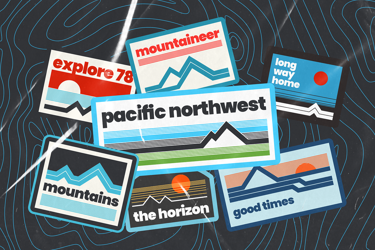 Retro Outdoor Badges, an Illustration by tifftuff (Photo 2 of 6)
