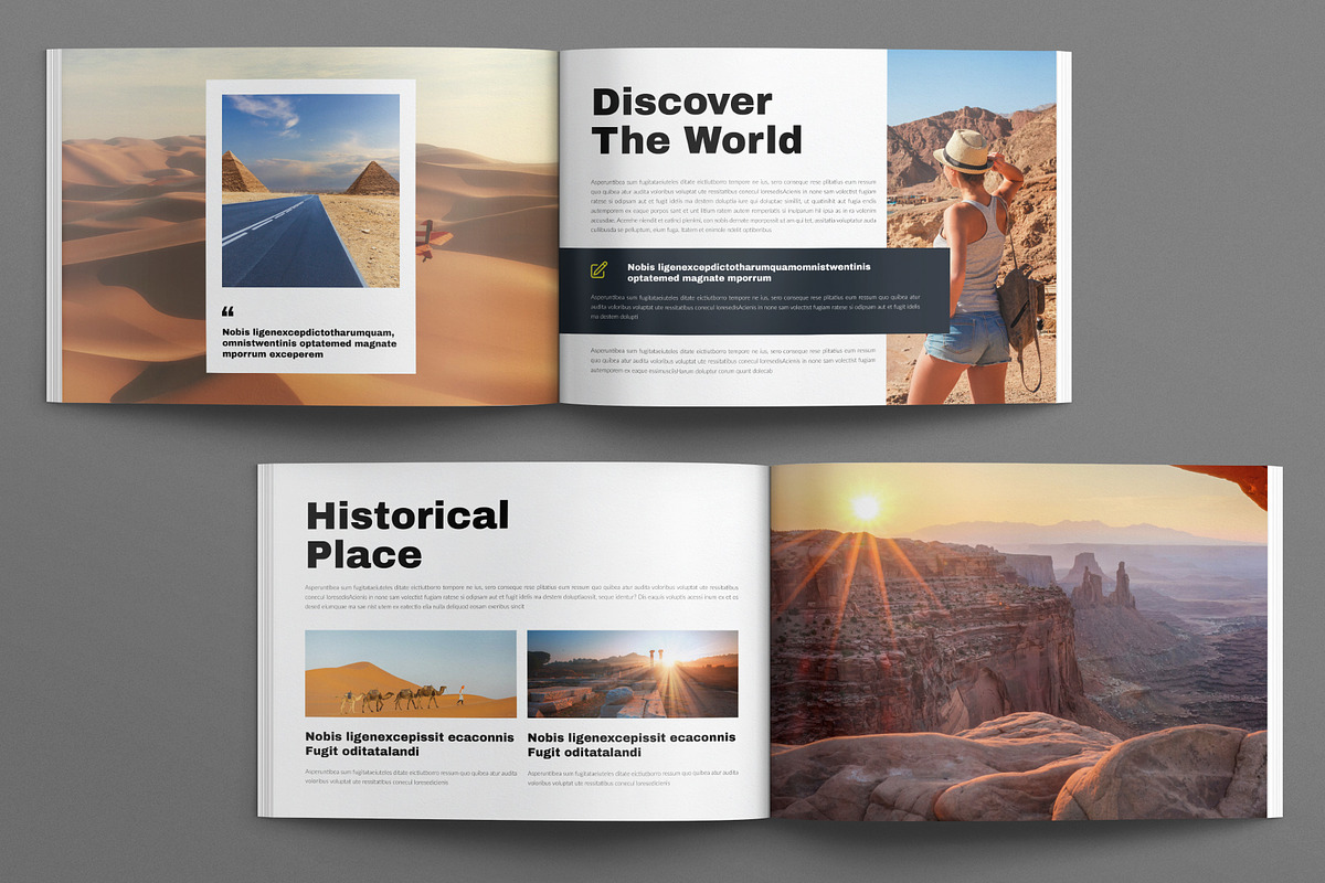 Travel Magazine Template Landscape, a Magazine Template by E-Type (Photo 5 of 7)