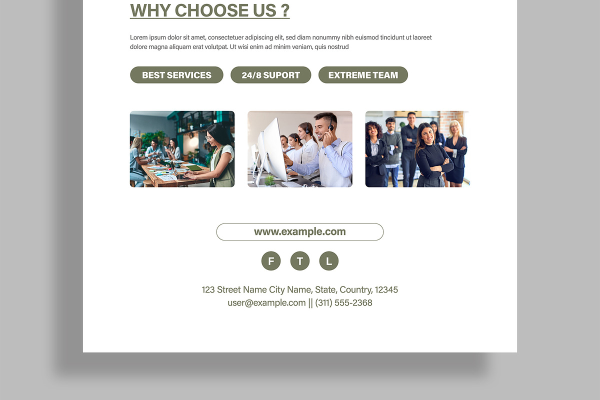 Modern Business Newsletter Design, an UI Kit Template by MightyDesign (Photo 6 of 9)