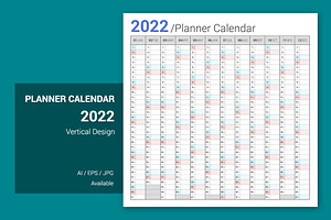 Calendar 2022 Planner Simple Style