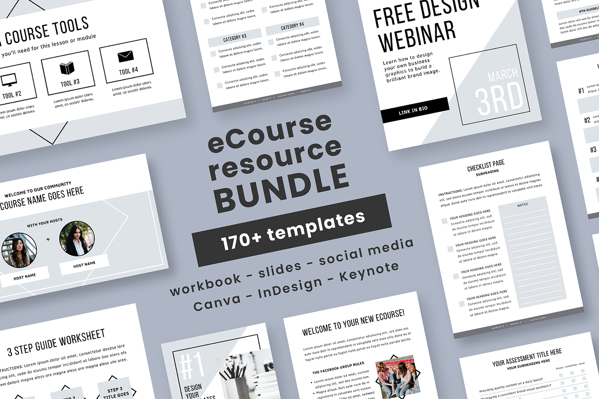 eCourse Resource Bundle, a Design Template by Studio Soluna (Photo 1 of 31)