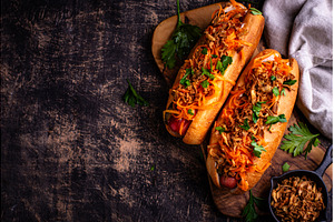 Traditional american street food hot, a Food & Drink Photo by Yulia Furman
