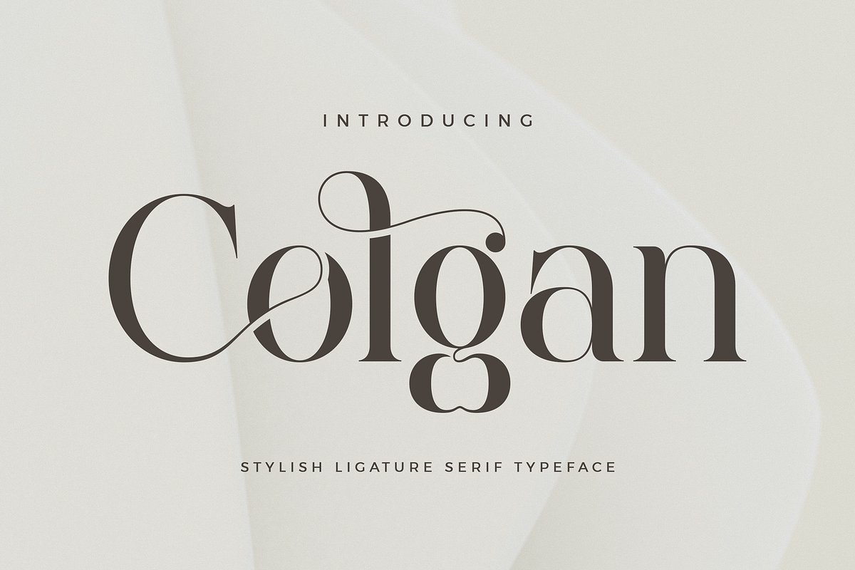 Colgan - Stylish Serif Font, a Serif Font by Aqeel_Art (Photo 1 of 12)