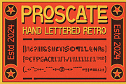 Proscate - Hand Lettered Retro, a Sans Serif Font by MaikoHatta (Thumbnail 7 of 7)