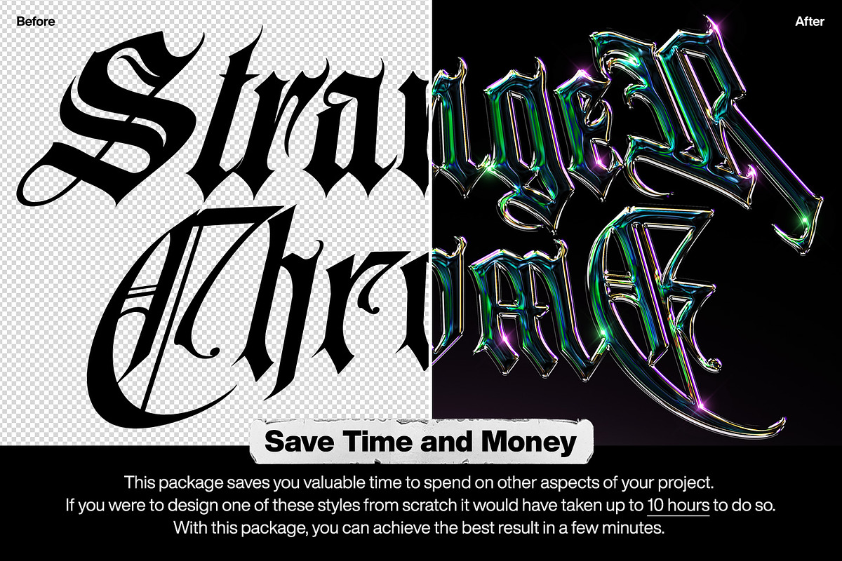 Chrome Text Styles Bundle - 50% OFF, a Layer Style Add-On by Hyperpix Productions (Photo 44 of 47)