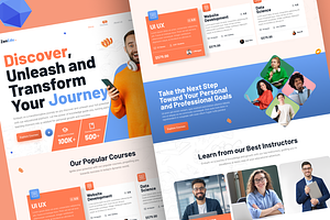 Online Learning Landing Page UI