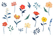 Garden flowers vector set, a Graphic by Vectorwins Premium Shop (Thumbnail 2 of 2)