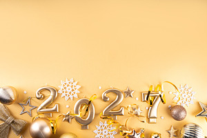 Merry Christmas Happy New Year 2027 background, a Photo by Rimma