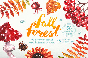 Watercolor Collection "Fall Forest"