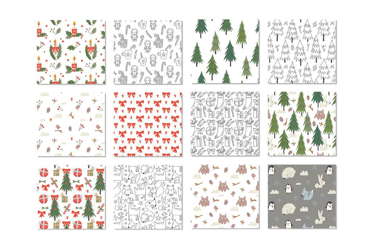 Christmas Forest Clipart Collection, a Seasonal Illustration by K.SweeTheArt (Photo 8 of 9)