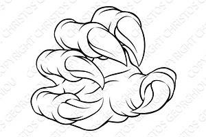 Monster Claw Dinosaur Dragon Cartoon, an Illustration by Christos Georghiou