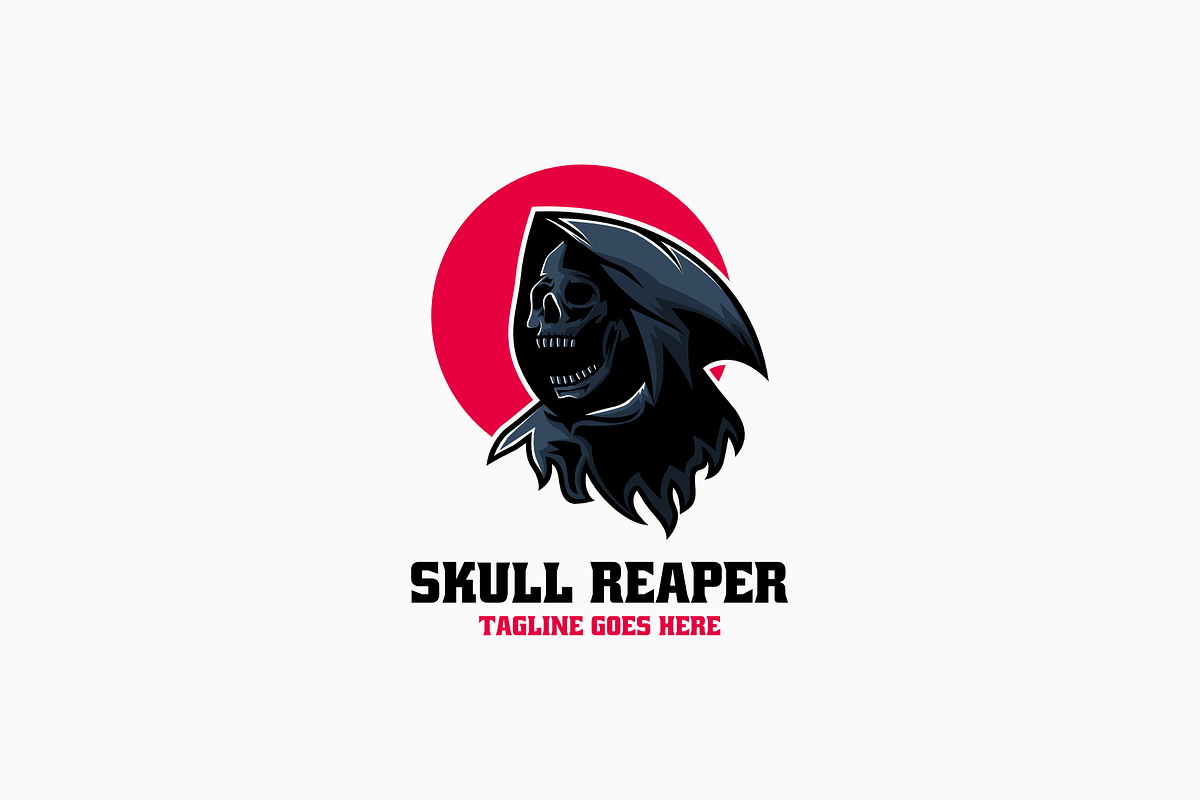 Skull Reaper Mascot Cartoon Logo, a Branding & Logo Template by Artnivora.Std