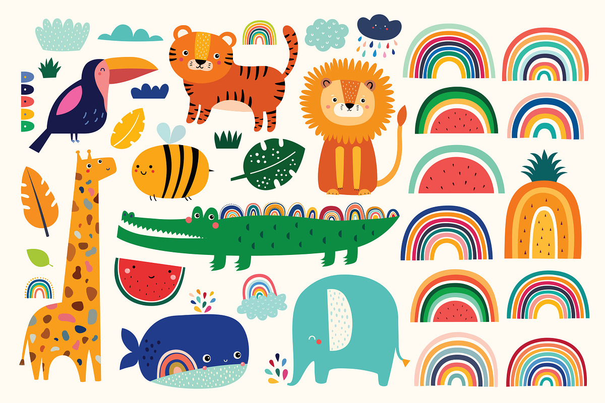 African animals baby collection, an Animal Illustration by MoleskoStudio (Photo 3 of 13)