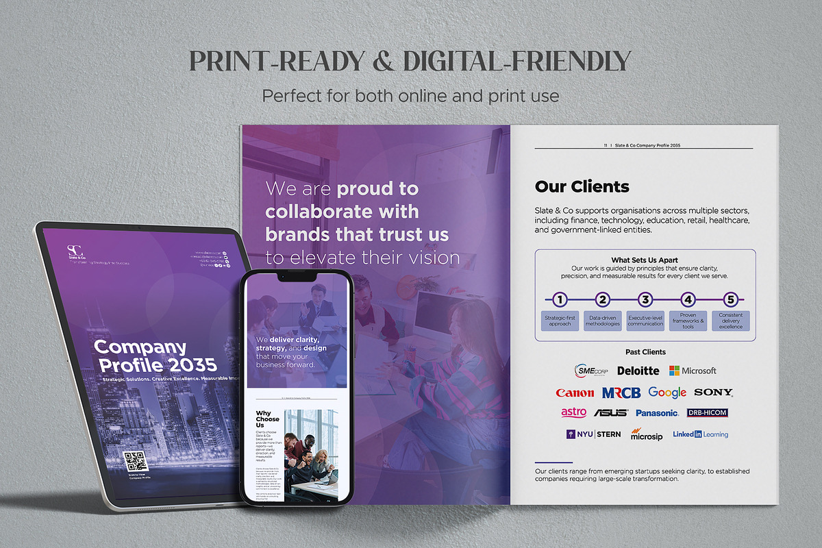 Minimalist Corporate Company Profile, a Brochure Template by Oshin Design (Photo 3 of 6)