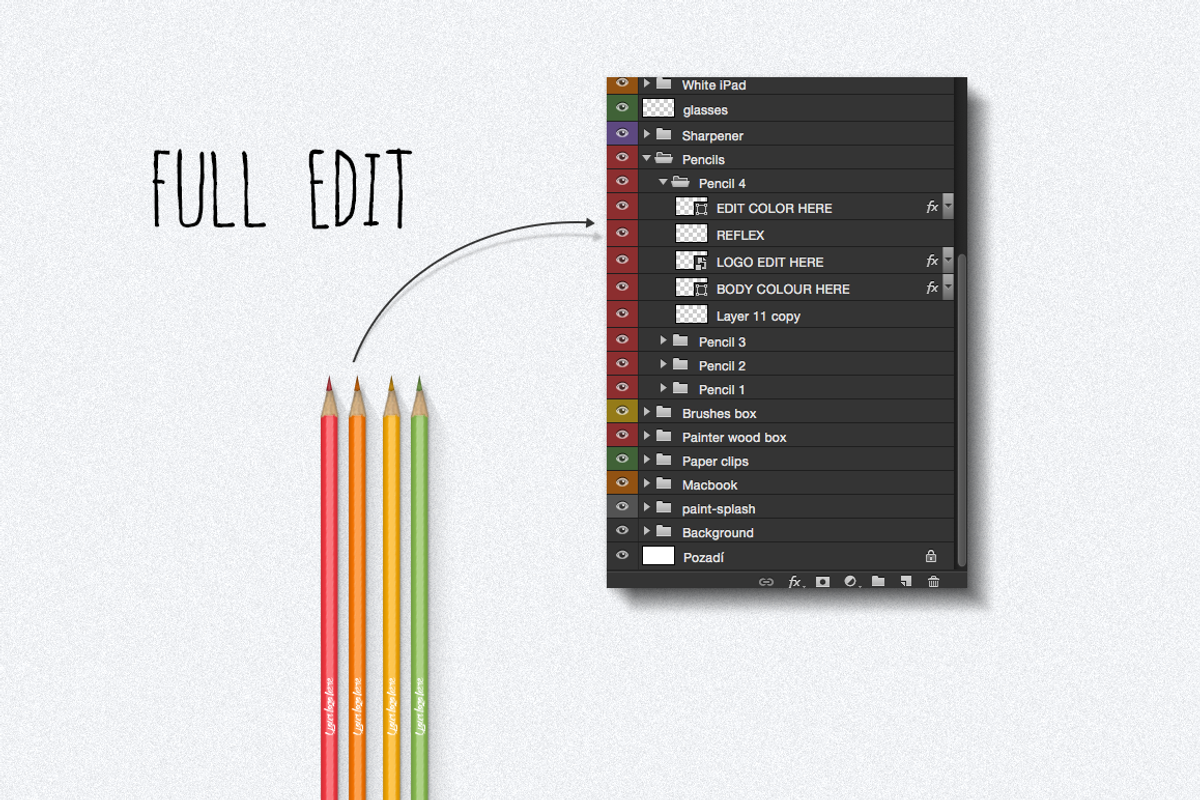 Artist scene Mock Up creator, a Pens & Pencil Mockup by Leschinger.cz (Photo 3 of 3)