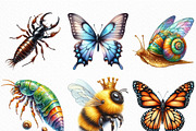 Bug and Insects Clipart, an Illustration by Craft Nest (Thumbnail 2 of 6)