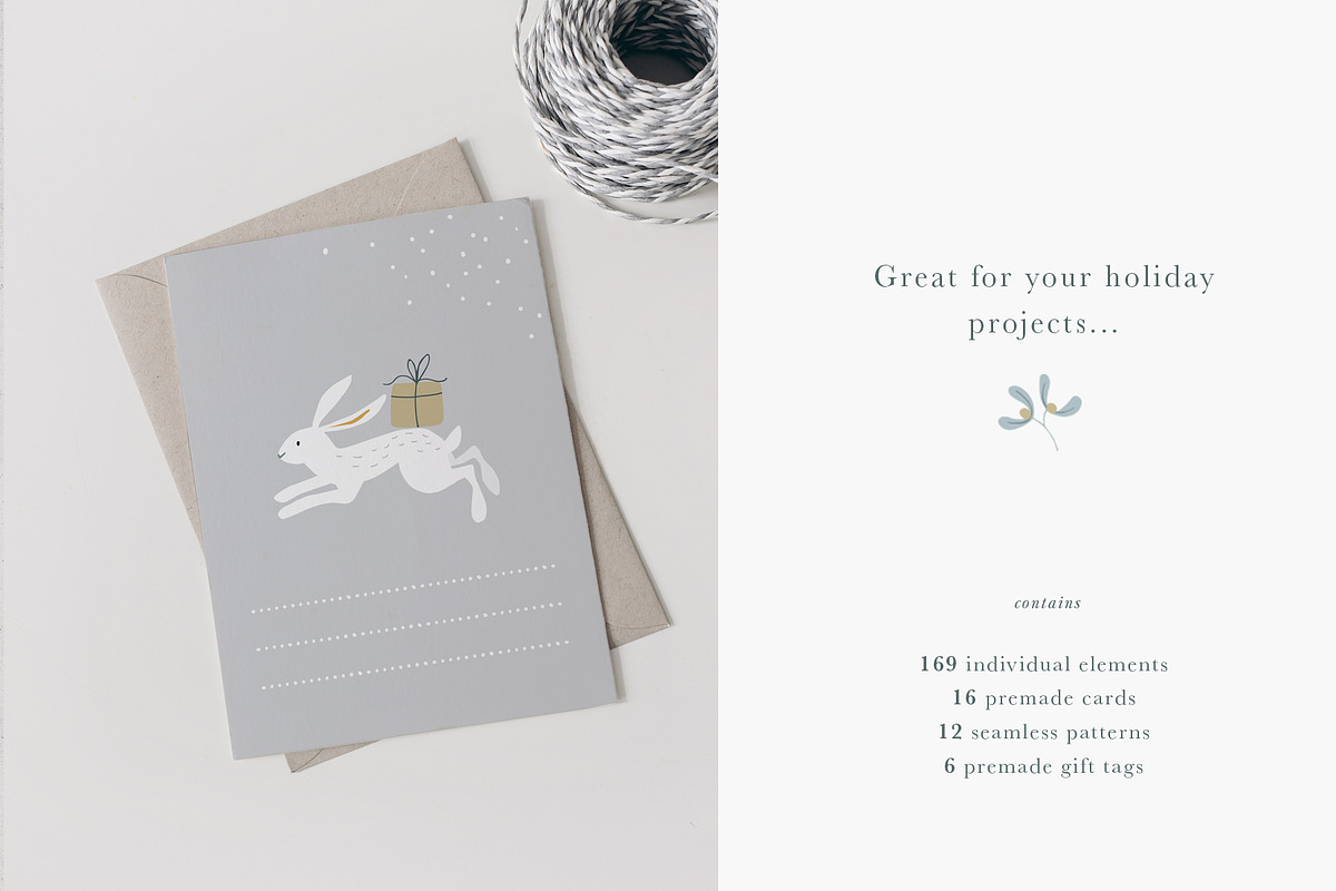 Scandi Christmas maps, cards creator, an Animal Illustration by Tabita's shop (Photo 7 of 17)