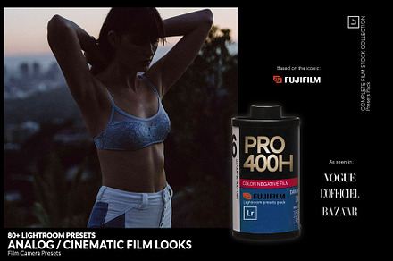 80+ Portrait Film Lightroom Presets., an Action Add-On by filmcamera_presets