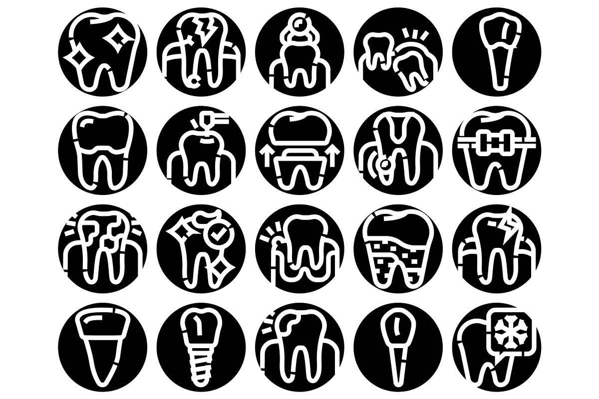 Dentistry care and treatment icons, an Object Graphic by pikepicture (Photo 2 of 3)