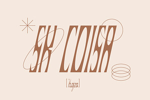 SK Coisa — Decorative Slanted Font