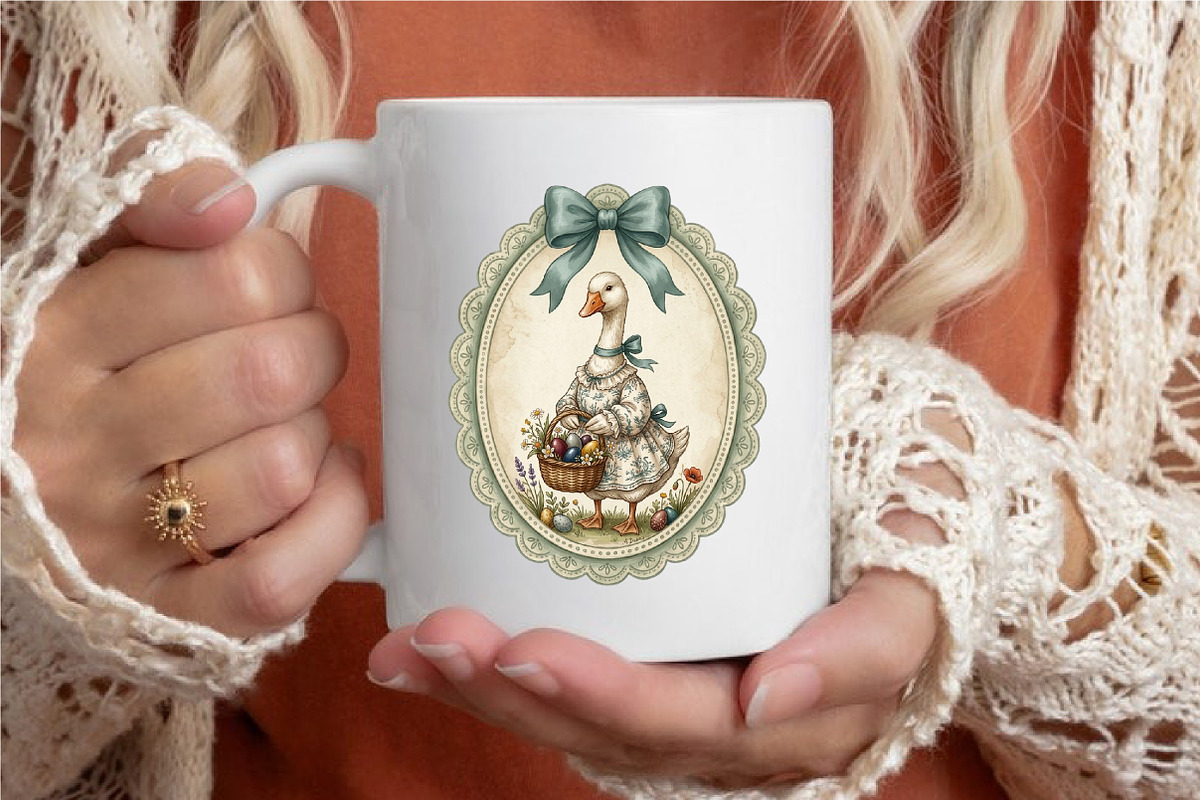 Thrifted Coquette Easter Goose Png, an Illustration by designcity5 (Photo 4 of 4)