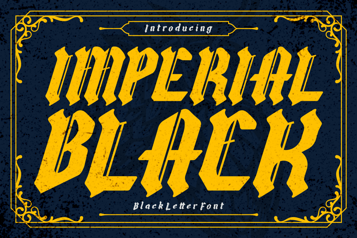 Imperial Black - Blackletter Font, a Font by PutraCetol Studio (Photo 1 of 5)