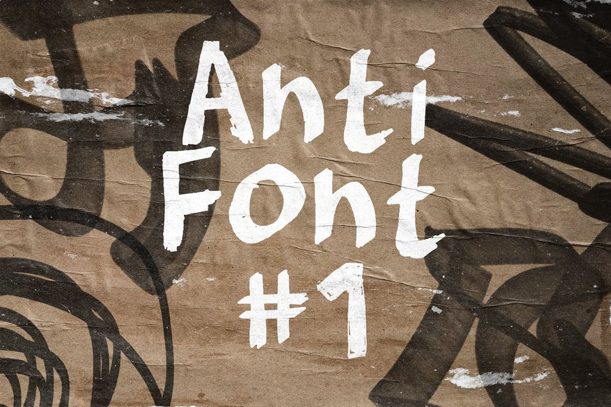 Anti-Font #1 Anti-Design Collection, a Handwritten Font by bbymedia.store (Photo 1 of 4)