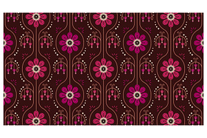 Floral Art Deco Style Motif, a Pattern Graphic by Creative Backgrounds