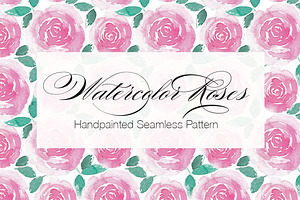 Watercolor Roses Pattern