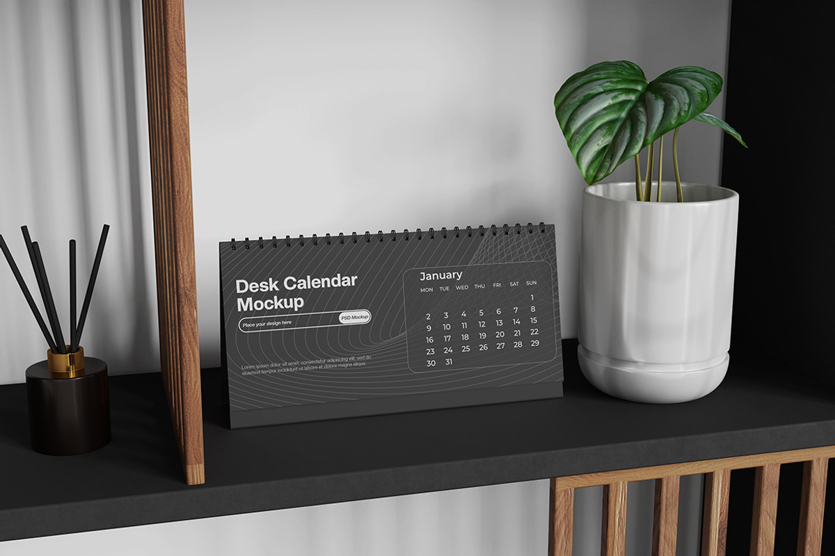 Desk Calendar Mockup, a Product Mockup by MrLetters (Photo 4 of 5)
