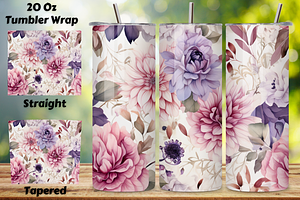 Watercolor Floral Symphony Tumbler