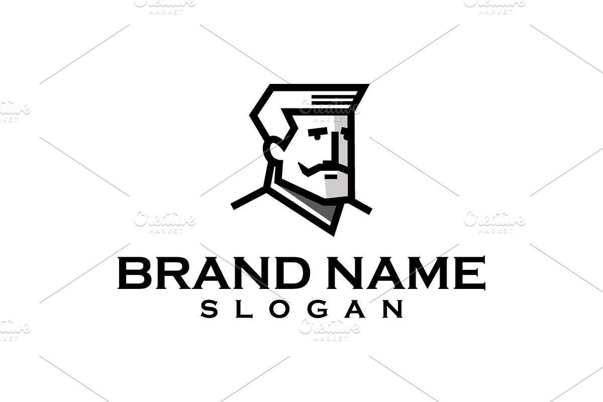 Face of a man logo design template, an Object Graphic by nicemorning (Photo 1 of 3)