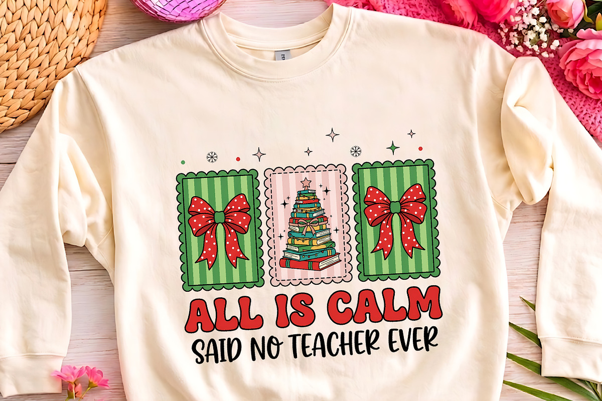 All Is Calm Said No Teacher PNG Art, a Seasonal Illustration by CrexoraLab (Photo 3 of 4)