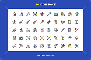 General arts icons, an Outline Icon by Wencory