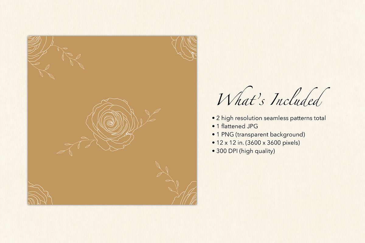 Minimalist Rose Surface Patterns, a Pattern Graphic by Quinn Lane Designs (Photo 3 of 8)