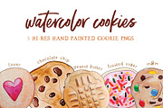 Watercolor Cookie PNG, an Illustration by CatBoneDesign (Thumbnail 1 of 4)