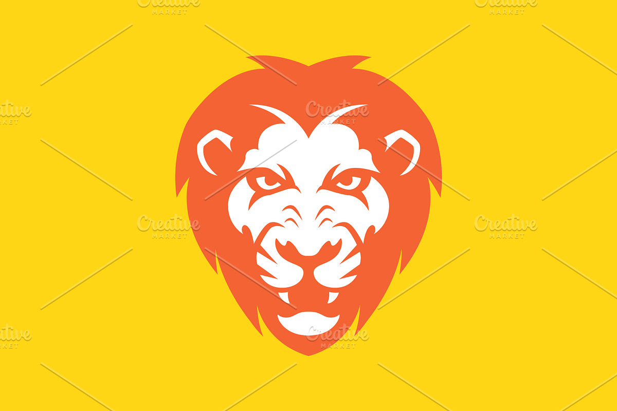 lion portrait mane fang beast logo, a Branding & Logo Template by devastd