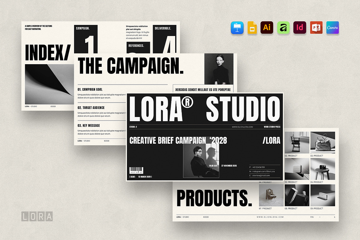 Creative Brief Campaign Presentation, a Presentation Template by Olion Lora (Photo 1 of 11)