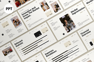 White Modern Pitch Deck PPT, a Presentation Template by graphicook