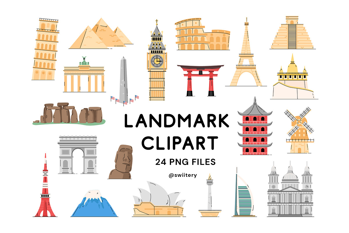 World Landmark Clipart - Swiitery, an Object Illustration by Iconixar & Friends (Photo 1 of 2)