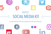 Handmade Social Media Icons, an Icon by Linseed Studio (Thumbnail 1 of 4)