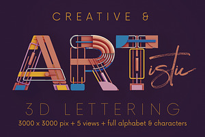 Colorful Geometry - 3D Lettering