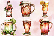 Whimsical Summer Beer Clipart Bundle, an Illustration by SVGArt (Thumbnail 4 of 8)