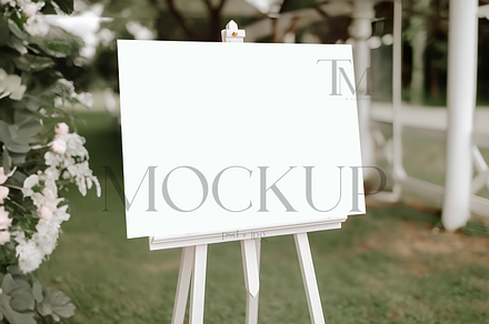 Outdoor Easel Sign Mockup 20x16, a Product Mockup by TatiMockup