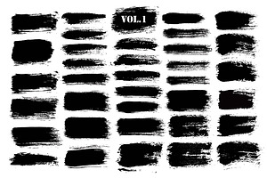 Brush Strokes Bundle: PNG Vector