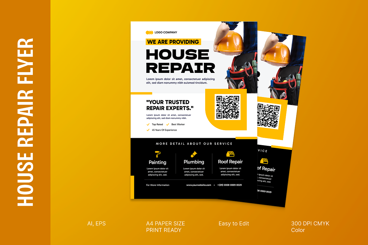 House Repair Flyer, a Flyer Template by MMPixelCraft (Photo 1 of 6)