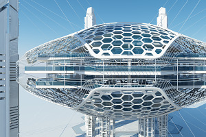 Futuristic Skyscraper HD 16