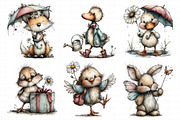 Whimsical Spring Animal Clipart, an Illustration by Daily.Designs (Thumbnail 3 of 8)