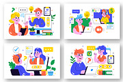 10 Remote Job Interview Illustration, a Person Illustration by denayunebgt (Thumbnail 2 of 4)
