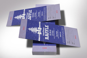 Christmas Raffle Ticket Template